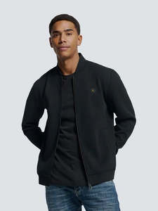 No Excess: Pique Knitted Sweatshirt - Black