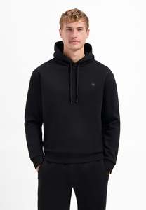 No Excess: Brushed Hooded Sweatshirt - Black
