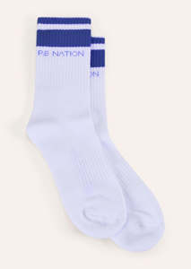 Pe Nation: Homage Sock - Bright Navy/Optic White