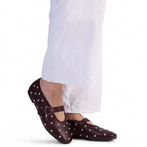 Isa Ballet - Wine Calf / Silver