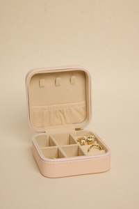 Jewellery Travel Case - Square Pink