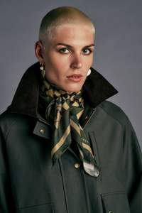 Monogram Large Check Classic Scarf - Tan Multi