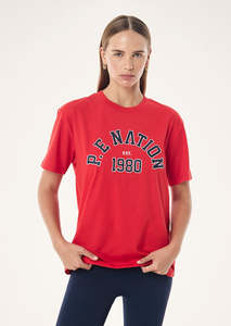 Womens Tee Shirts: Established Tee - College Red