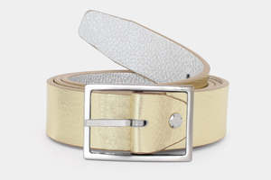 Accessories: Reversible Belt - Gold/Silver