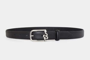 Calfskin Leather Belt - Black