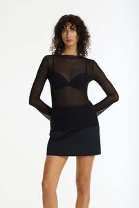womens tops: Gigi Top - Black Eclipse