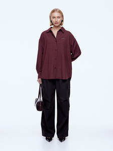 Gigi Everyday Check Shirt - Burgundy Check