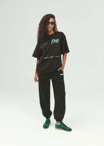 womens tees: Current Oversized Tee - Black