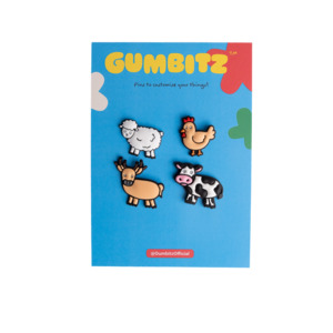 All: Gumbitz Bag Pins | Farm Animals with Stag