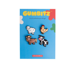 All: Gumbitz Bag Pins | Farm Animals with Horse