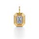 Emerald cut diamond pendant