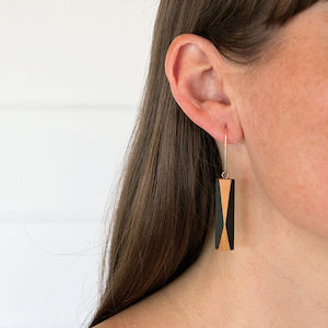 Products: Wooden Rod Earrings Gwyneth Hulse Design