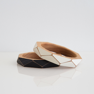 Faceted Bangle — Neutrals Gwyneth Hulse Design
