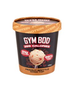 In: GYM BOD Peanut Brittle Choc Top Ice Cre*m 475ml