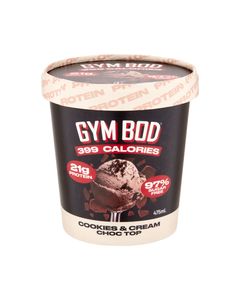GYM BOD Cookies & Cream Choc Top Ice Cre*m 475ml