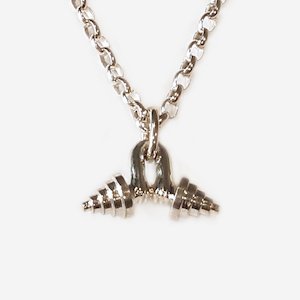 Bent Barbell Pendant with Chain