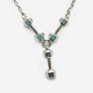 10kg Triple Dumbbell Pendant with Chain