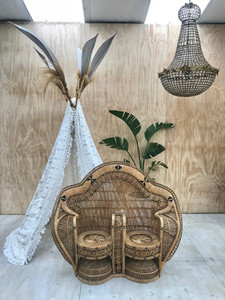 Products: Cane Twin Peacock seater - Kids Gypsy & Co. EVENTS