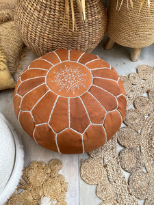 Leather Clay Pouf Gypsy & Co. EVENTS