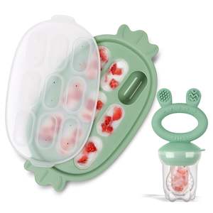 Toddlers And Children: Fresh Food Feeder and Silicone Nibble Tray Set
