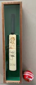 Mini cricket bats: Mini Cricket Bat Framed - "Hadlee/Lillee"