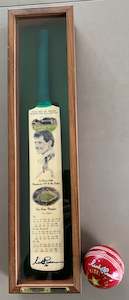Mini cricket bats: Mini Cricket Bat Framed- "Career Record"