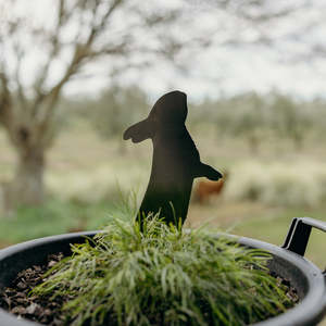 Rusty Deer Corten Steel Garden Art: Thumper's Taller Cousin