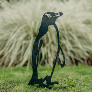 Rusty Deer Corten Steel Garden Art: Penguins