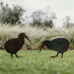 Rusty Deer Corten Steel Garden Art: Kiwis