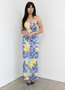 Gown: Coral Sea Beaded Strapless Gown