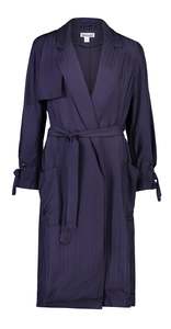 Outerwear: Caspian Navy Trench Dress Coat.