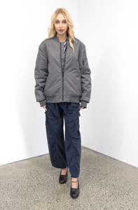 All: Ana Quilted Silver Bomber