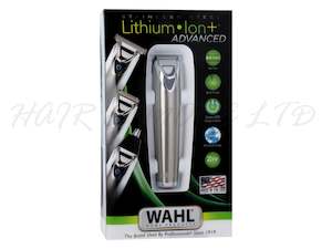 Home Use Clippers Trimmers: WAHL Lithium Ion+ Advanced Trimmer Stainless Steel - Made in the USA
