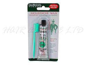 Brand Clubman: Clubman Moustache Wax with Comb/Brush 14g - Neutral