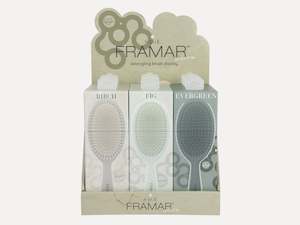 Brushes: Framar Neutrals Sage 9pc Detangle Brush Retail Display