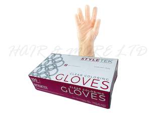 Gloves: Vinyl Clear Colouring Gloves Powder Free 100pk
