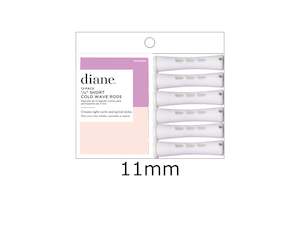 Perming Accessories: Diane Cold Wave Perm Rods - (F) Short White 11mm - 12 Pack