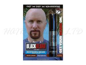 Blackbeard For Men: Blackbeard for Men, Brush on Mustache & Beard Colour - Brown/Auburn