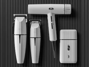 JRL Professional Onyx Ghost Clipper, Trimmer, Shaver & Forte Pro Dryer Quad Kit
