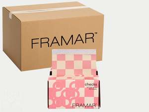 Framar Pink & Cream Checkered Pop Up Foil (500ct) 127 x 280mm (5x11) (12pc CARTON)