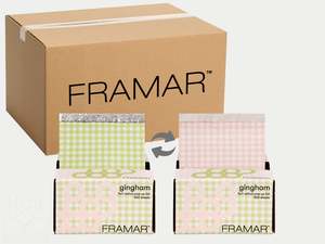 Framar Gingham Switch Pink/Green Pop Up Foil (500ct) 127 x 280mm (5x11) (12pc CARTON)