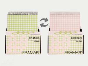 Framar Gingham Switch Pink/Green Pop Up Foil (500ct) 127 x 280mm (5x11)