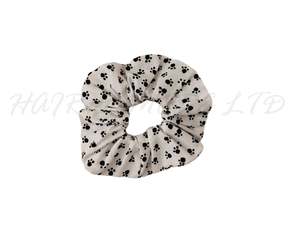 Clearance 40 Off: Scrunchie - Black & White Paw Print
