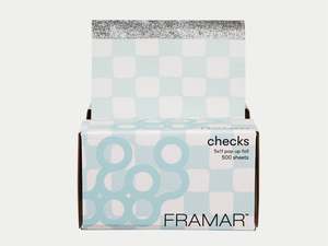 Products: Framar Light Blue Checkered Pop Up Foil (500ct) 127 x 280mm (5x11)