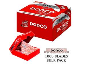 Dorco Single Edge (Half) Blades 100pk x 10 Bulk Box (1000 Blades)