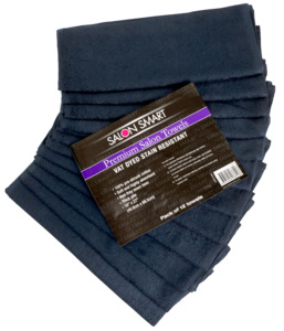 Salon Smart Premium Black Towels 12PK
