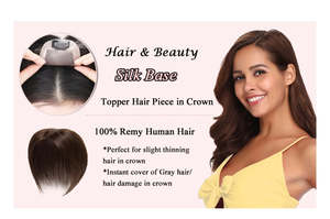 Glam Elegance: Silk base topper, clip in hair piece