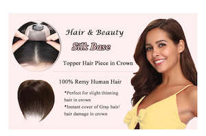 Glam Elegance: Silk base topper, clip in hair piece