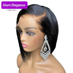Glam Elegance: Glame Premium AAA Lace Frontal Side Part Bob Wig