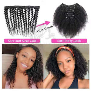 Hair: GlamE Kinky Curly Clip-ins 20"